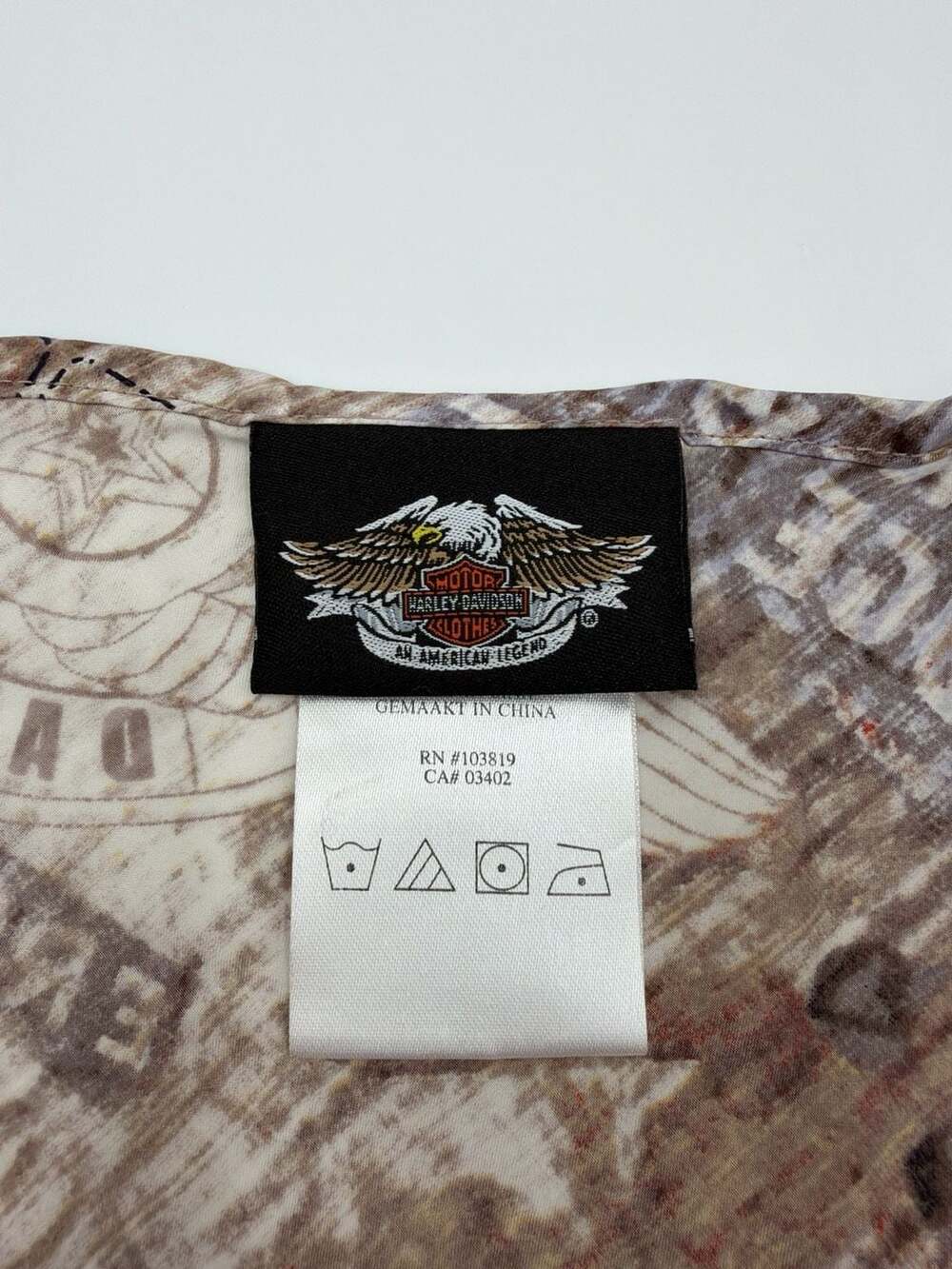 Harley-Davidson Vintage 100% Silk Graphic Print Camisole Tank Top Size M - Picture 3 of 8